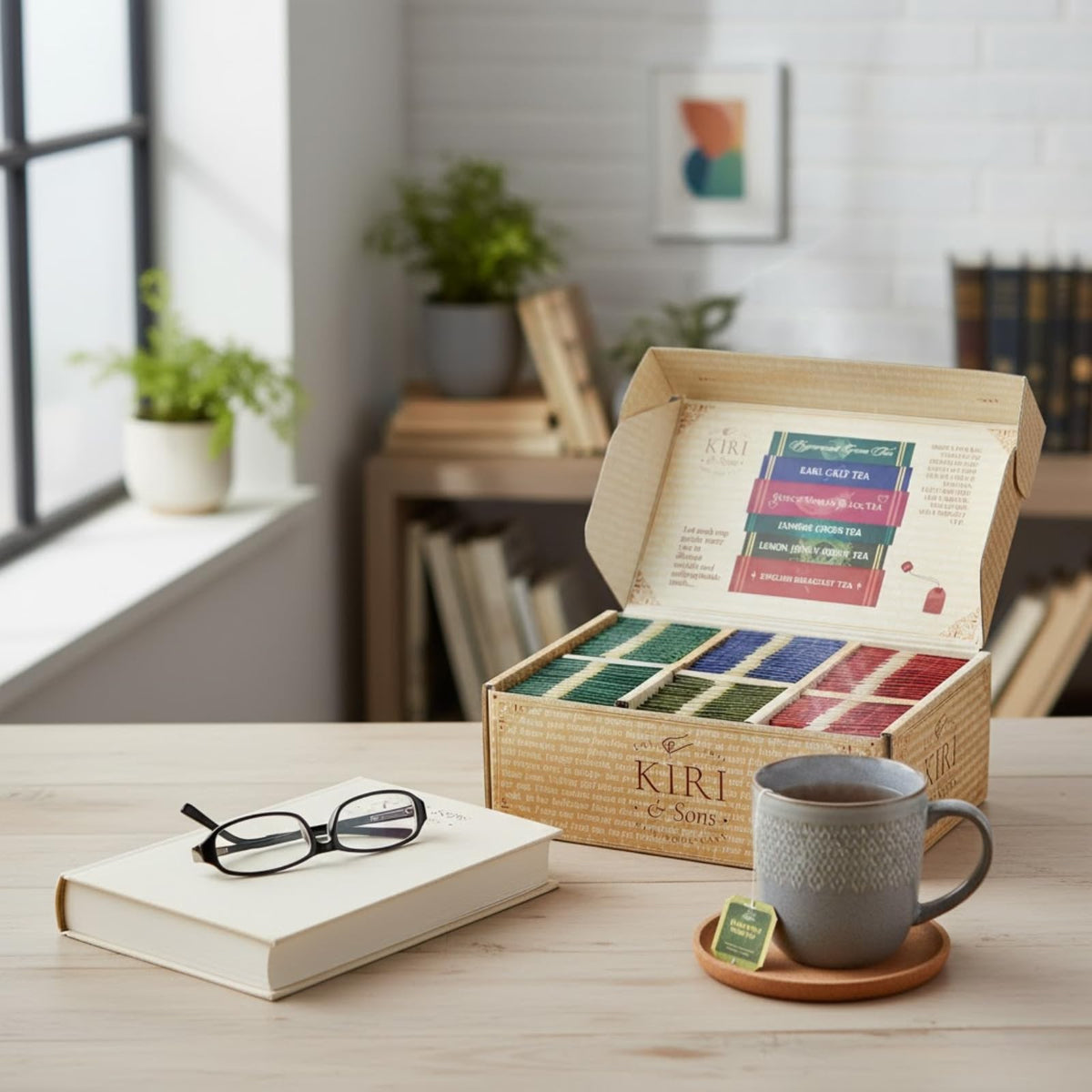 Kiri & Sons Willows and Whimsy tea bag with Earl Grey citrus notes.