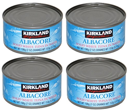 Kirkland Albacore Solid White Tuna in Water can, ready for quick salads or sandwiches