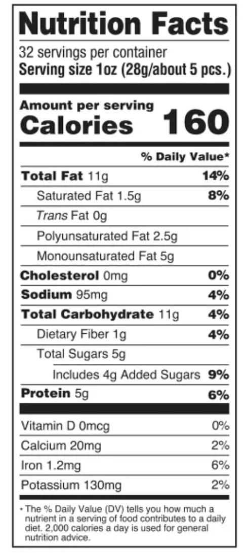 Kirkland cashews roasted to enhance aroma and crunch