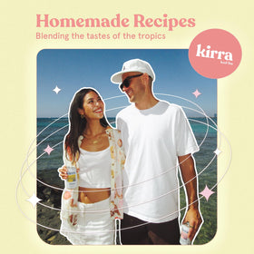 Kirra Organic Iced Tea label close-up, clean ingredients and organic blend.