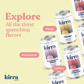 Kirra Organic Iced Tea lychee jasmine green tea can, delicate perfumed notes.