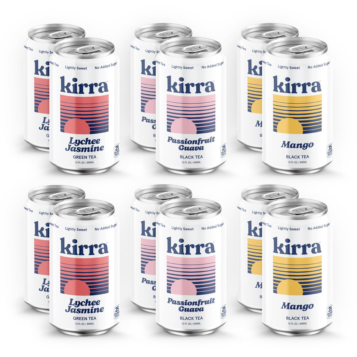 Kirra Organic Iced Tea mango black tea can, refreshing tropical flavor.
