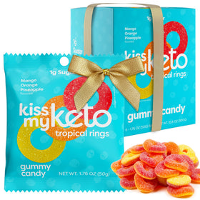 Kiss My Keto Gummies Ring 50g bag: a low-sugar keto snack on the go