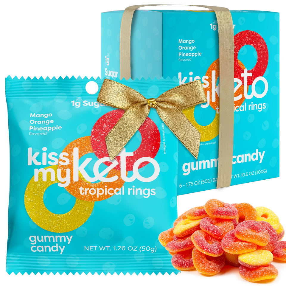 Kiss My Keto Gummies Ring 50g bag: a low-sugar keto snack on the go