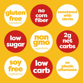 Kiss My Keto gummy bears proudly non-GMO and gluten-free labeling