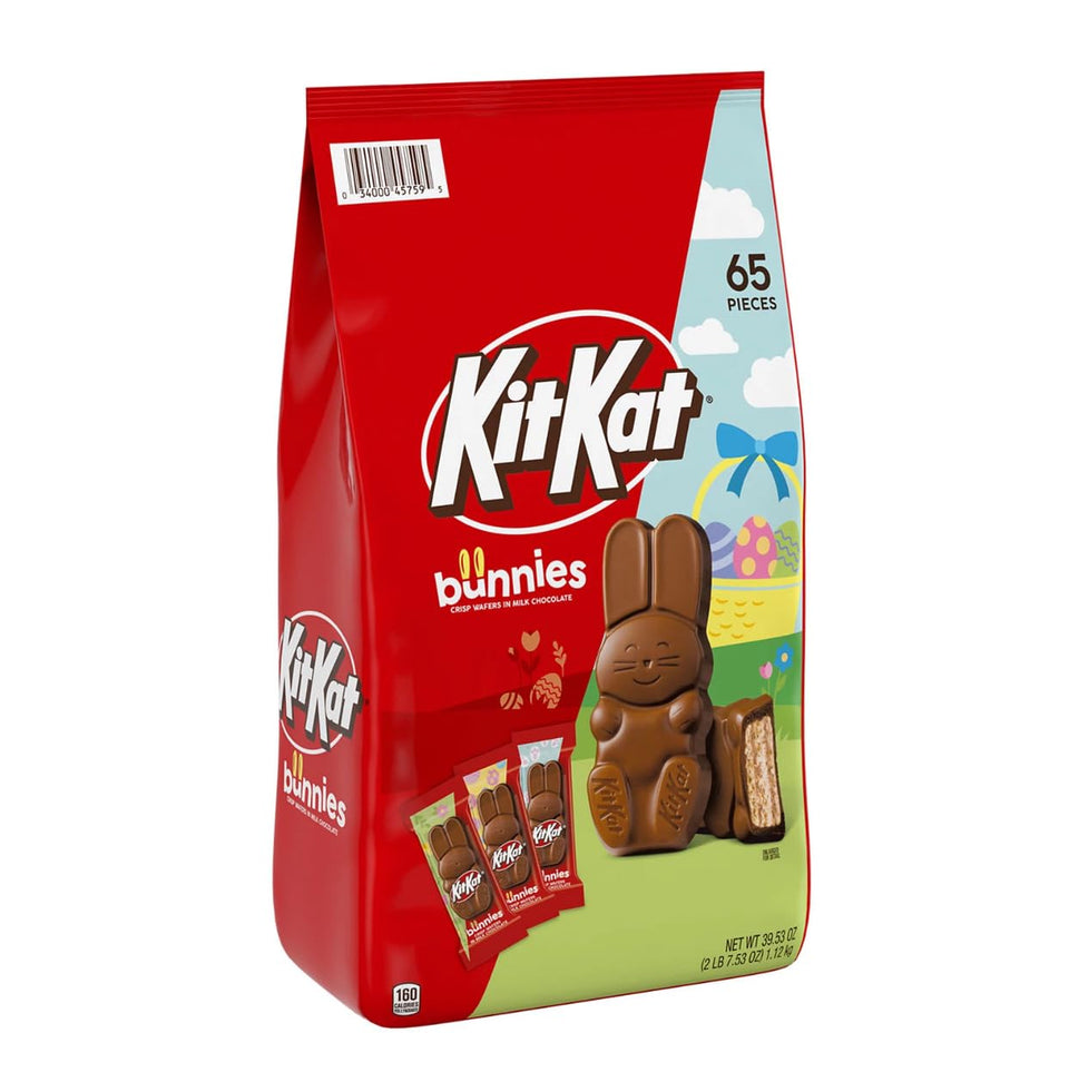 Kit Kat Milk Chocolate Wafer Bunnies—bunny-shaped treats for Easter baskets and sharing.