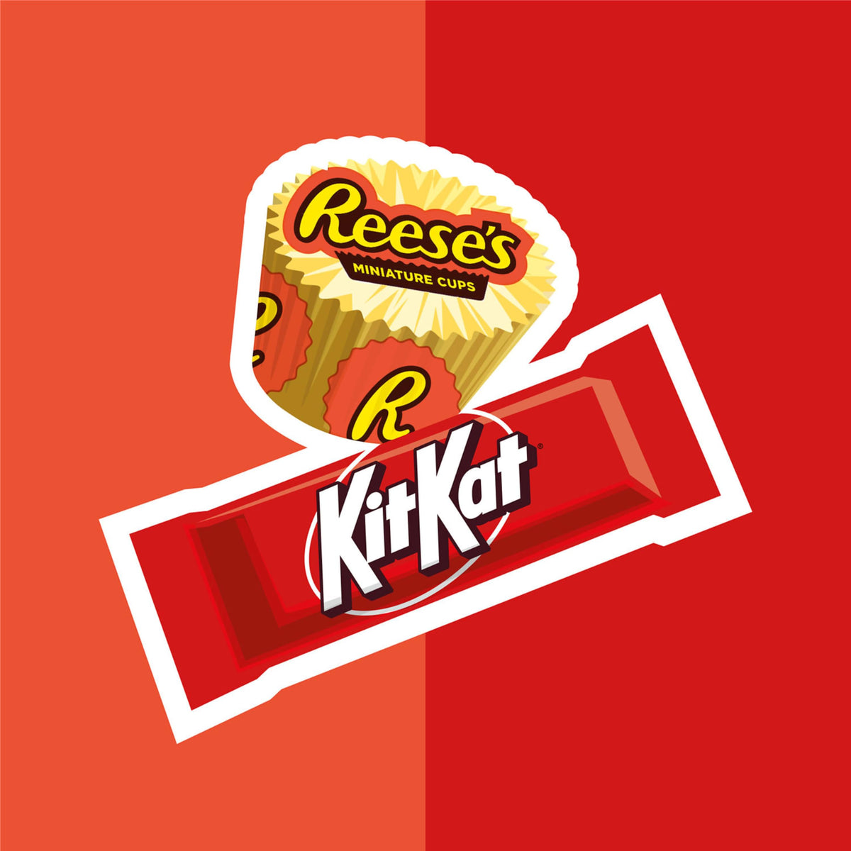 KIT KAT and REESE'S miniatures ideal for tailgates and celebrations.