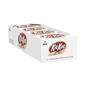 Kit Kat White Creme Wafer Bars bulk box ready for sharing at gatherings.