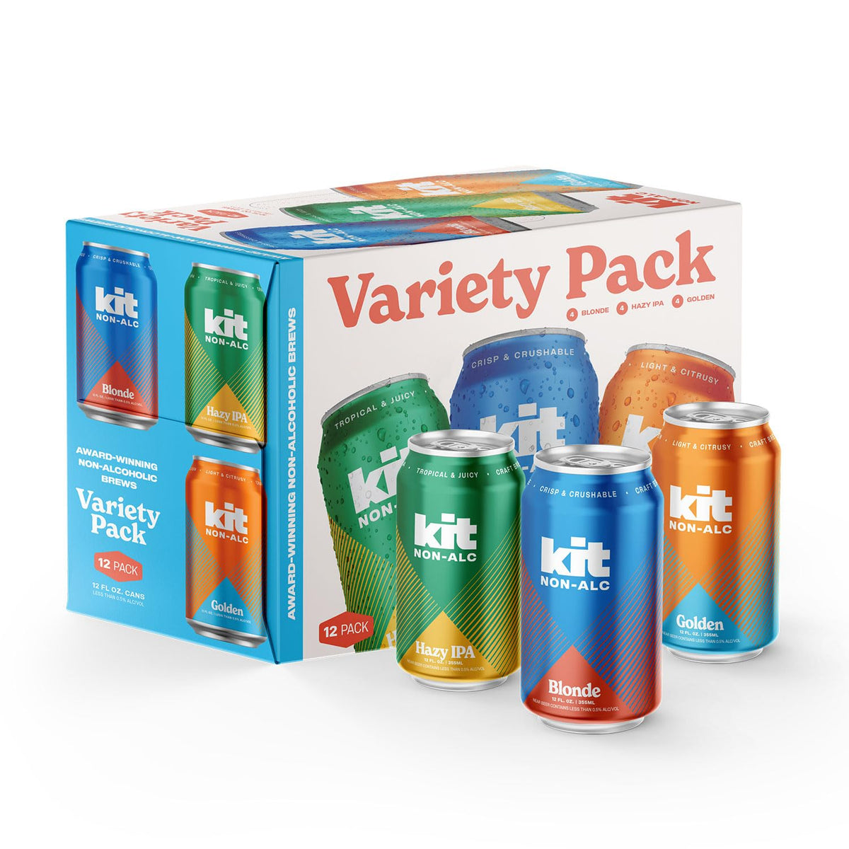 Kit NA Brewing Blonde non-alc can, crisp refreshment in a social moment
