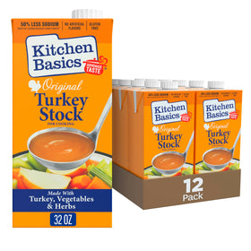 Kitchen Basics Turkey Stock carton pour enhances soups with rich depth.