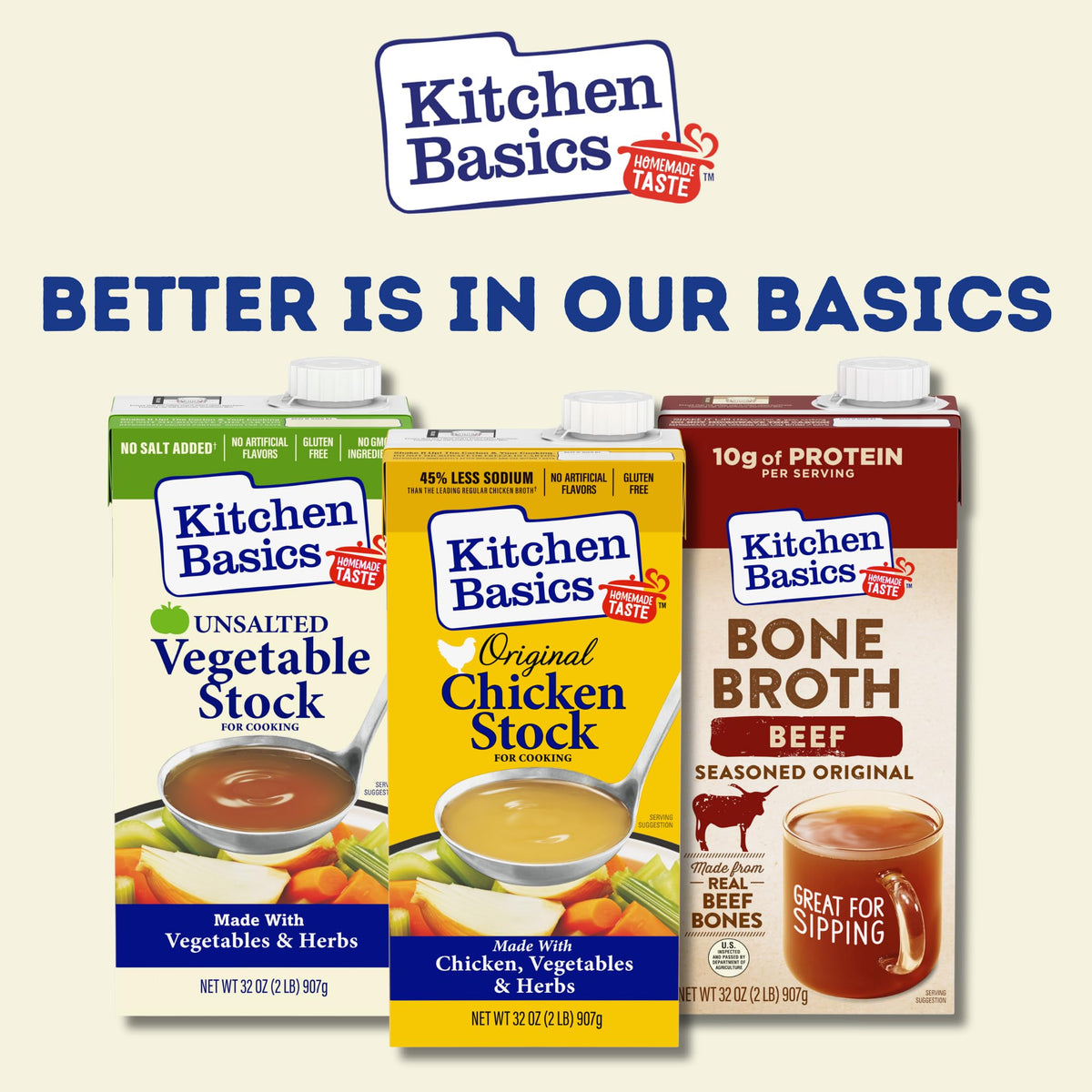 Kitchen Basics Turkey Stock adds depth to casserole dishes.