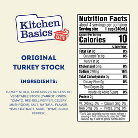 Kitchen Basics Turkey Stock used in a cozy soup.