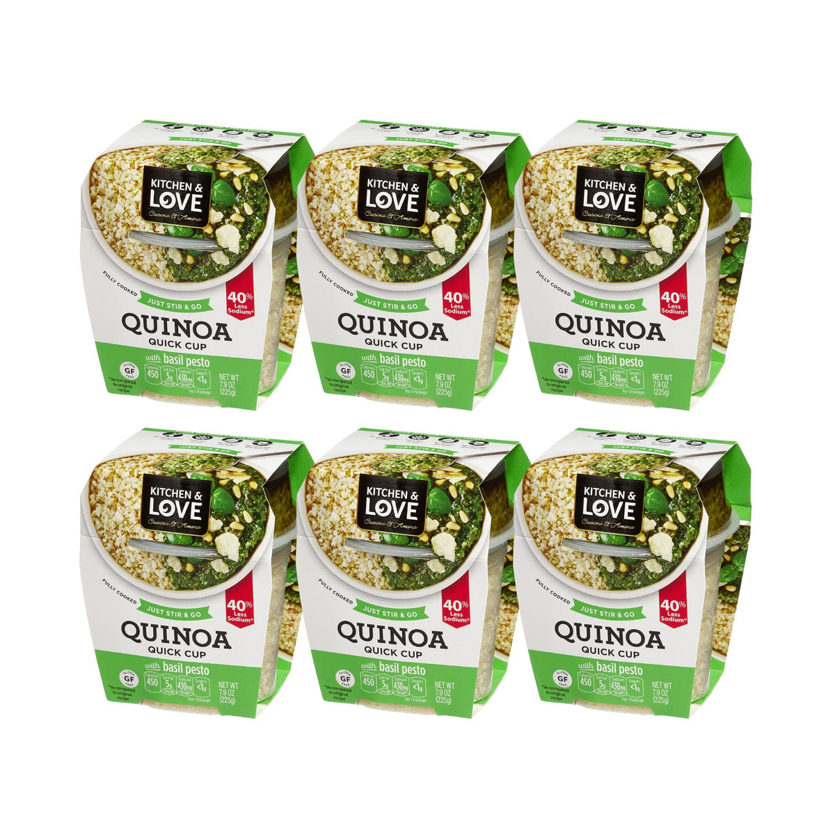 Kitchen & Love Basil Pesto Quinoa cup ready-to-eat for quick meals