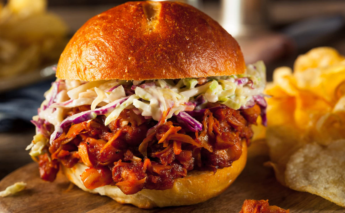 Kitchen and Love Jackfruit Sweet BBQ ready-to-heat in 90 seconds for quick meals.