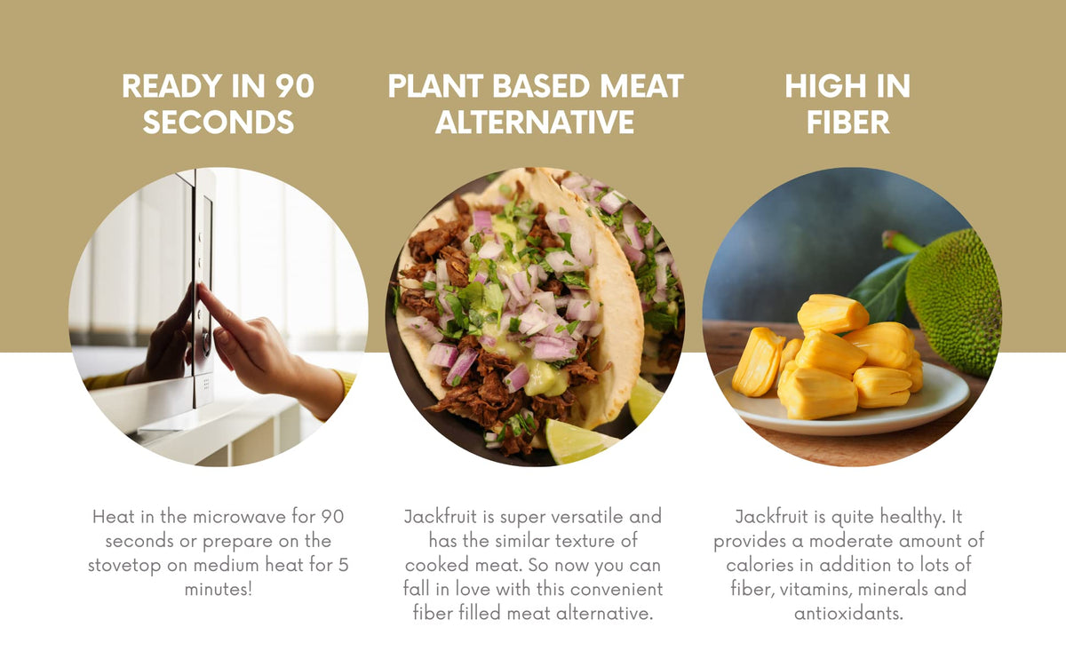 Kitchen and Love Jackfruit Sweet BBQ heats quickly on the stove for a fast dinner.