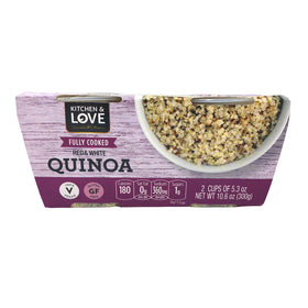Camping-ready Kitchen & Love Quinoa Quick Cups no refrigeration needed.