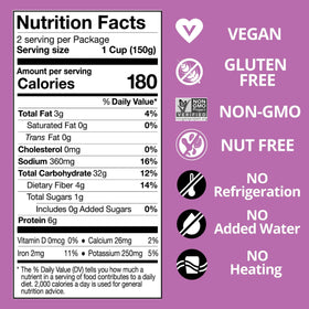 Gluten-free, vegan-friendly Kitchen & Love Quinoa Quick Cups option.
