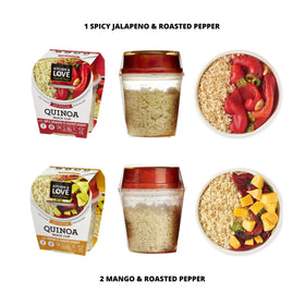 Kitchen & Love Quinoa quick cup with artichokes and basil pesto flavor.