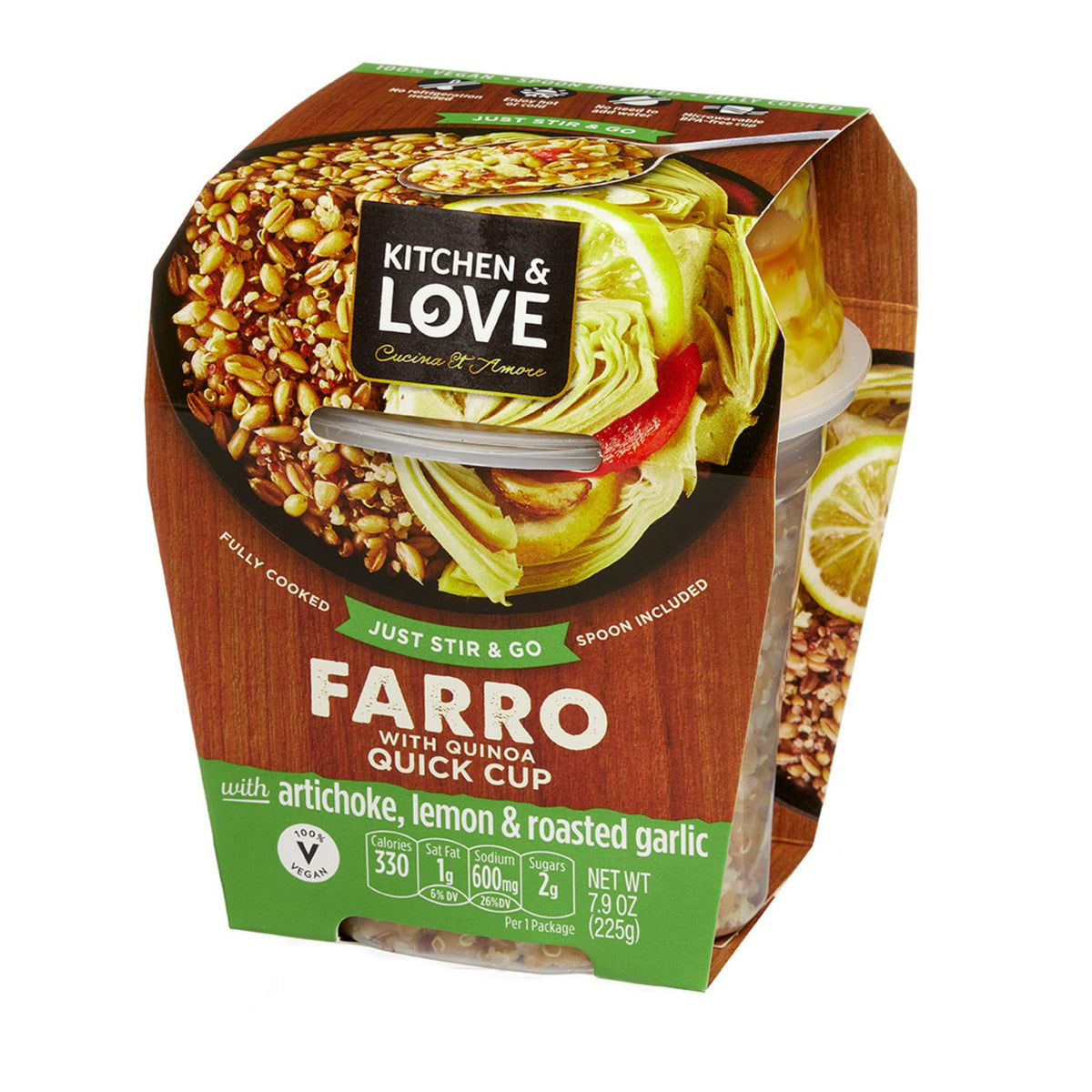 Kitchen & Love ready-to-eat cups illustrate convenient heat-and-serve lunch options.