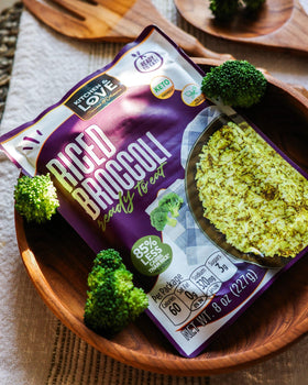 Kitchen & Love riced broccoli suits keto and paleo-friendly meal plans.