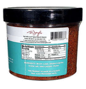 Kitchen scene showing Rub with Love spices and jar