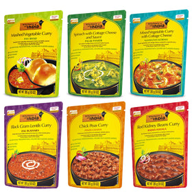 Kitchens Of India ready-to-eat dinner variety pack six 10-ounce meals, convenient gluten-free option