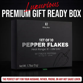 KITSY BOX Jalapeño flakes on food prep, versatile heat