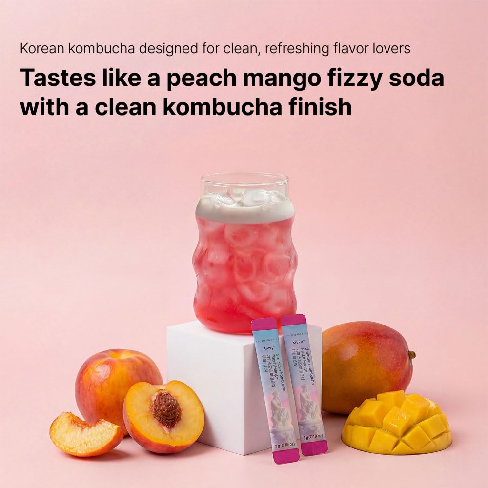 Fermented tea kombucha powder provides a bright base.