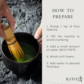 Kiyo Matcha Organic Classic Grade hand-picked leaves offer consistent quality.