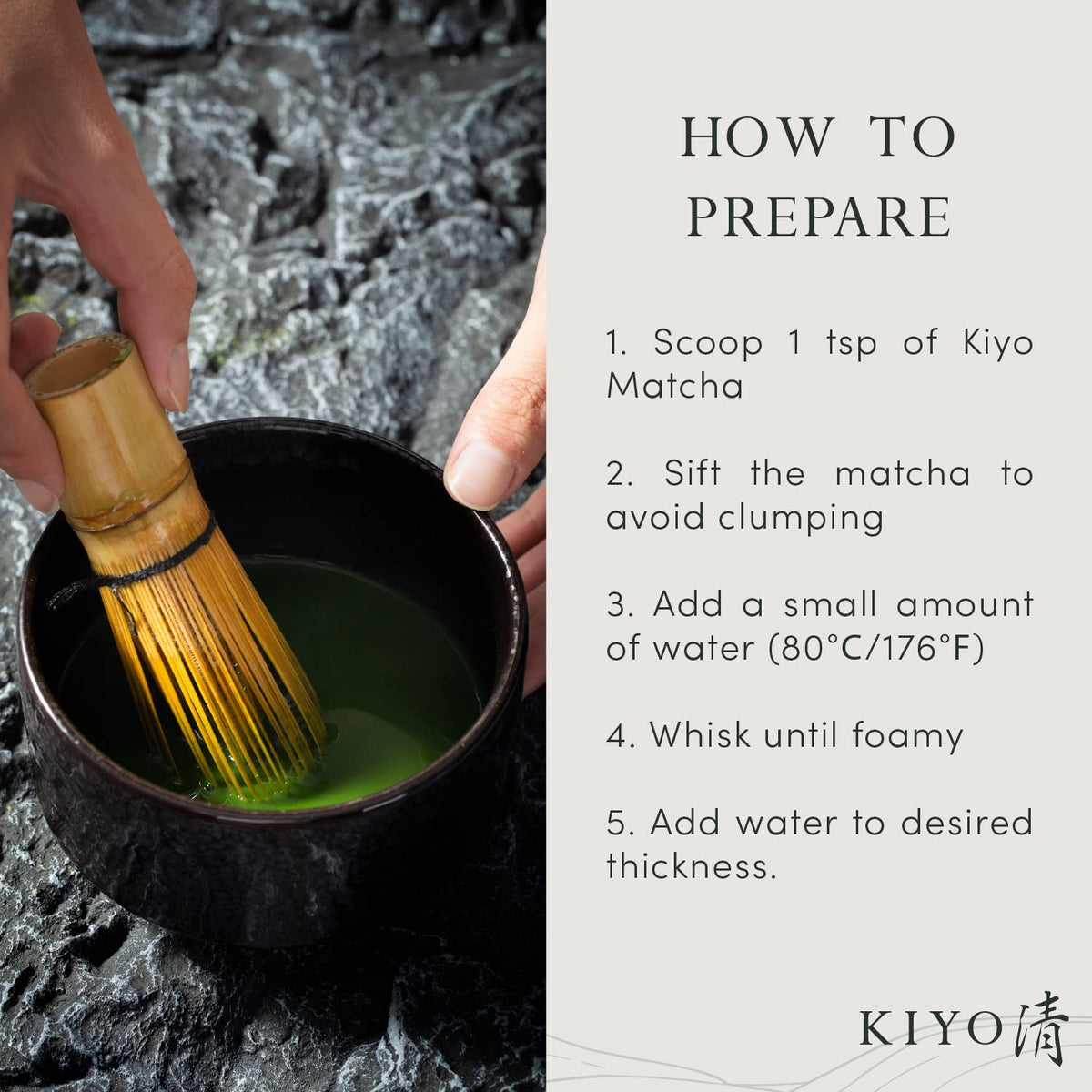 Kiyo Matcha fresh leaves highlight harvest quality and bright cup appeal