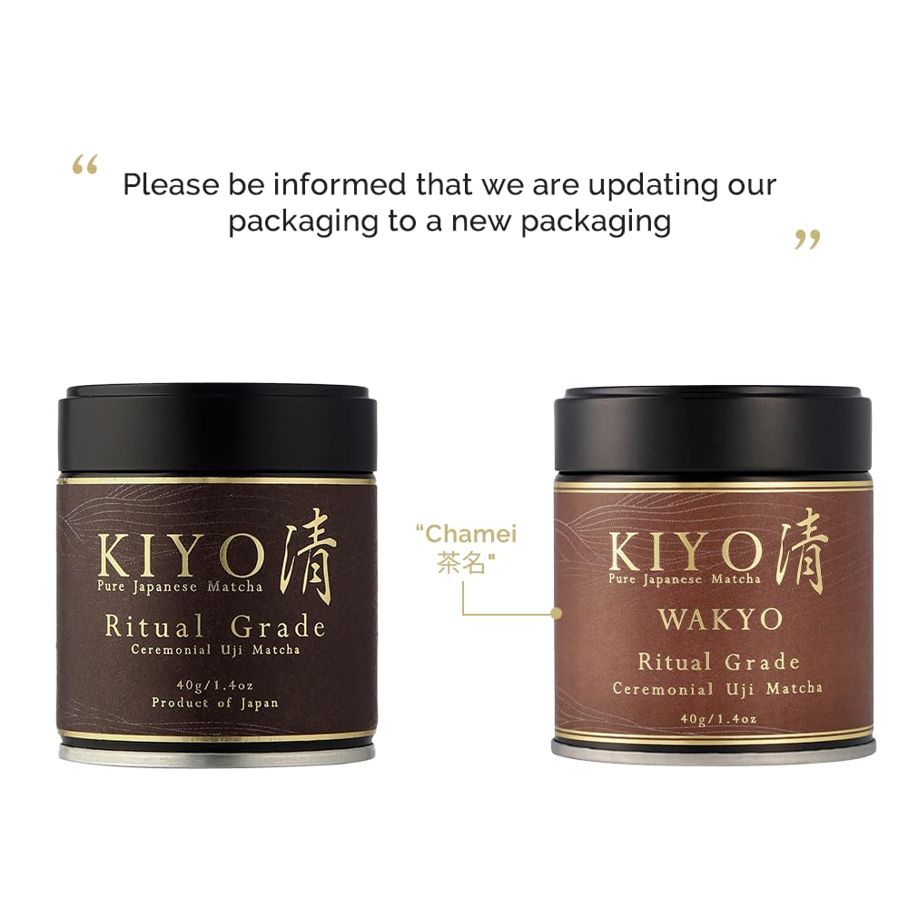 Kiyo Matcha stone-mill powder with vibrant green color for smooth whisking