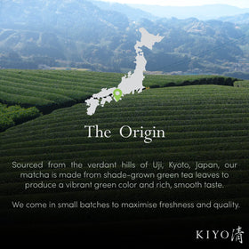 Kiyo Matcha velvety powder texture creates luxurious mouthfeel