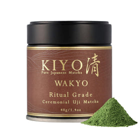 Kiyo Matcha Ritual Grade Wakyo packaging preserves freshness for premium ceremonial experience