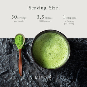 Kiyo Matcha stone-mill ground powder with rich color and aroma