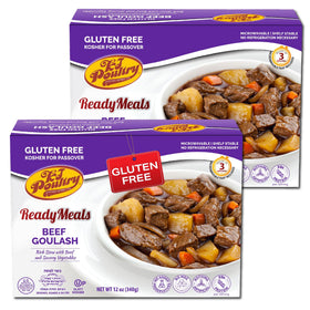 KJ Poultry Beef Goulash two-pack ready-to-heat dinner.