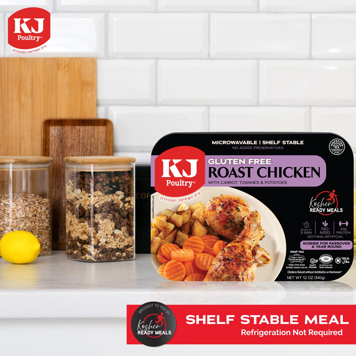 KJ Poultry boiling-water heat method image shows 7–10 minutes preparation
