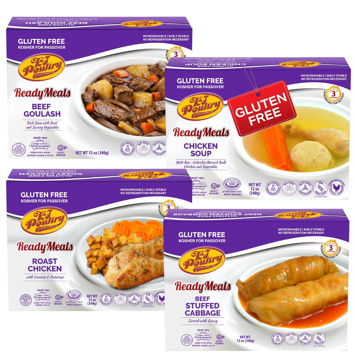 KJ Poultry roast chicken on a plate, convenient weeknight dinner ready in minutes.