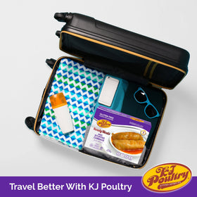 KJ Poultry USA-made ingredients emphasizing no preservatives or MSG.