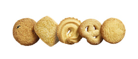 Kjeldsens butter cookies close-up highlighting crispy, buttery texture for tea time.