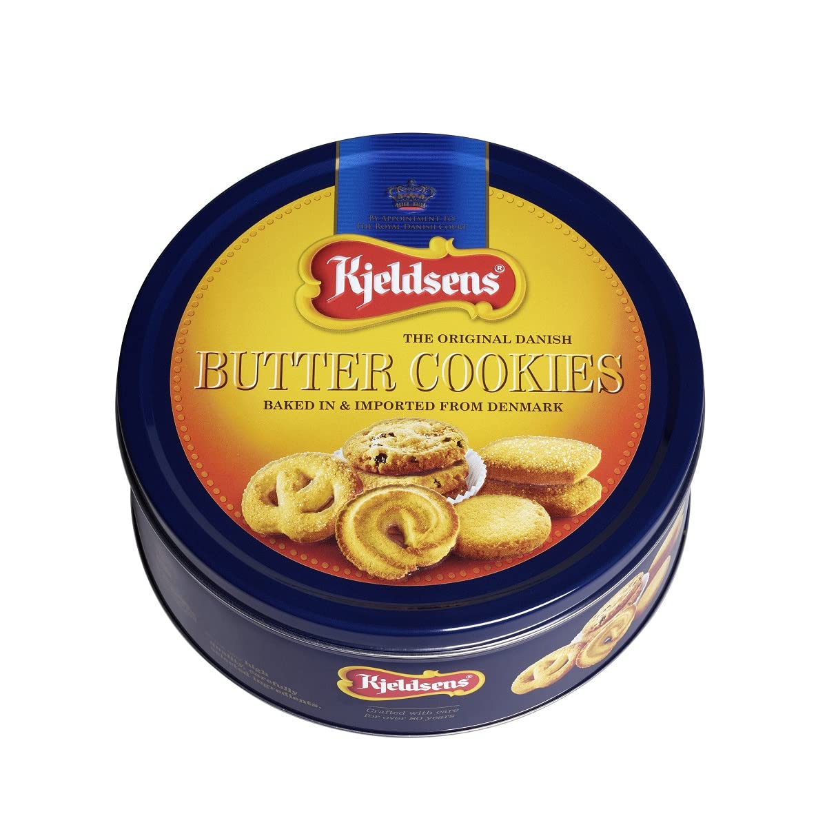 Kjeldsens Danish Butter Cookies collection tin ideal for gift-giving and sharing.