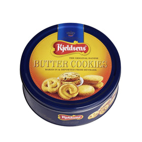 Kjeldsens Danish Butter Cookies collection tin ideal for gift-giving and sharing.