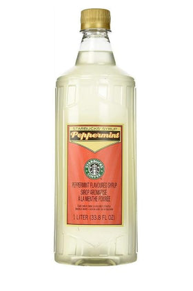 KK&A Collection peppermint syrup with gold pump, easy dispensing for precise flavor shots.