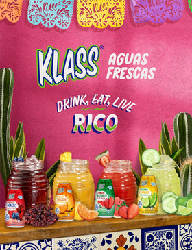 Klass Aguas Frescas fruit flavor drops showing vibrant combinations.