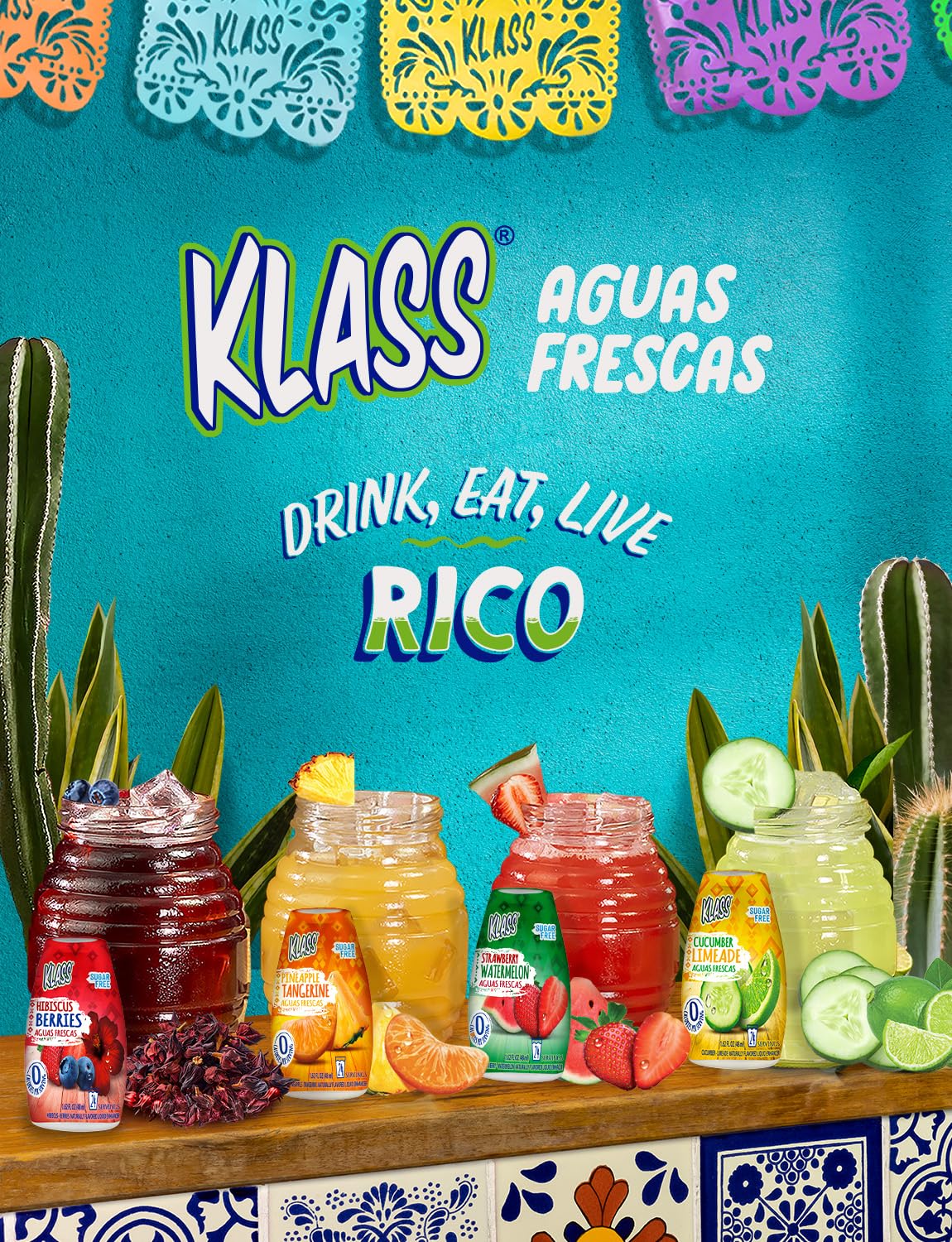Klass Aguas Frescas keto-friendly hydration option in a compact pack.