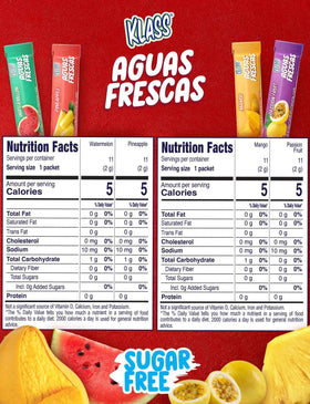 Natural flavors illustration for Klass Aguas Frescas packets