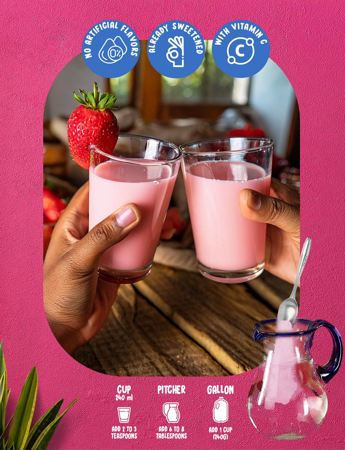 Klass Aguas Frescas powder-dissolve bottle for quick water flavoring