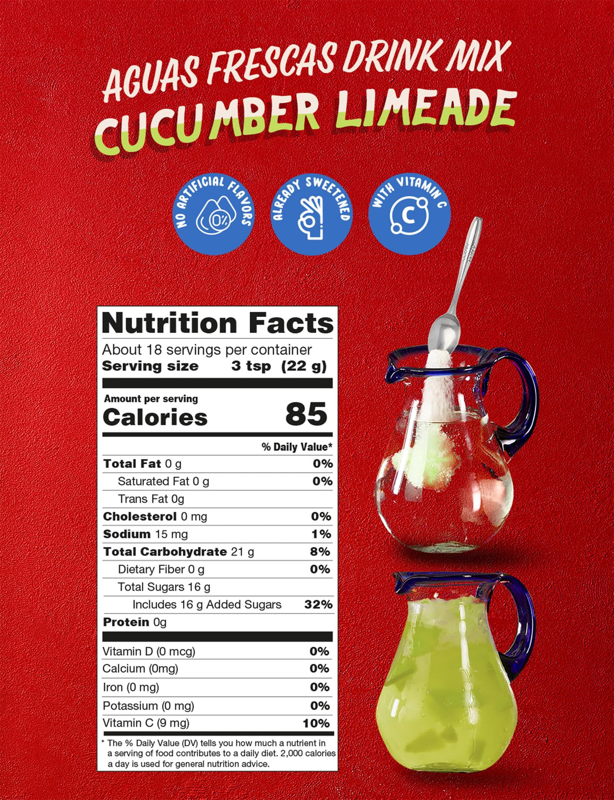 Klass Aguas Frescas resealable pouch showing easy storage and multiple drinks