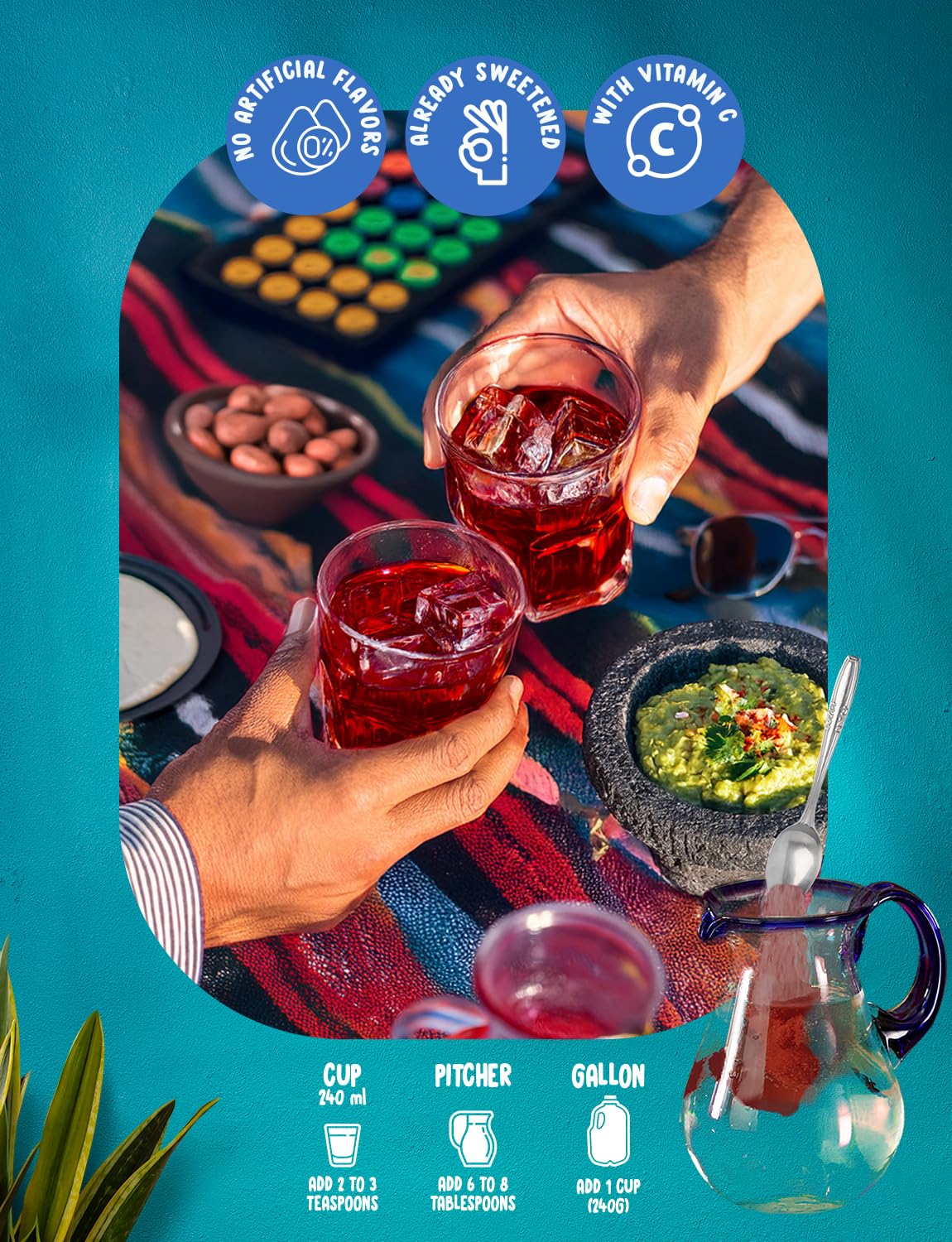 Klass Aguas Frescas resealable pouch preserves flavor between servings.