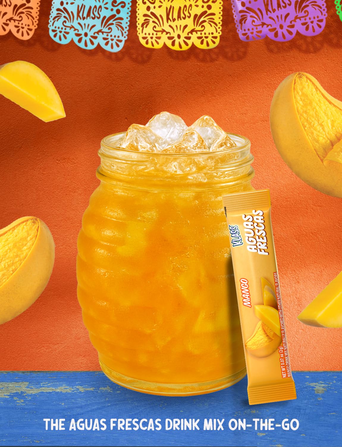 Klass Aguas Frescas pineapple-passionfruit stick packs for travel