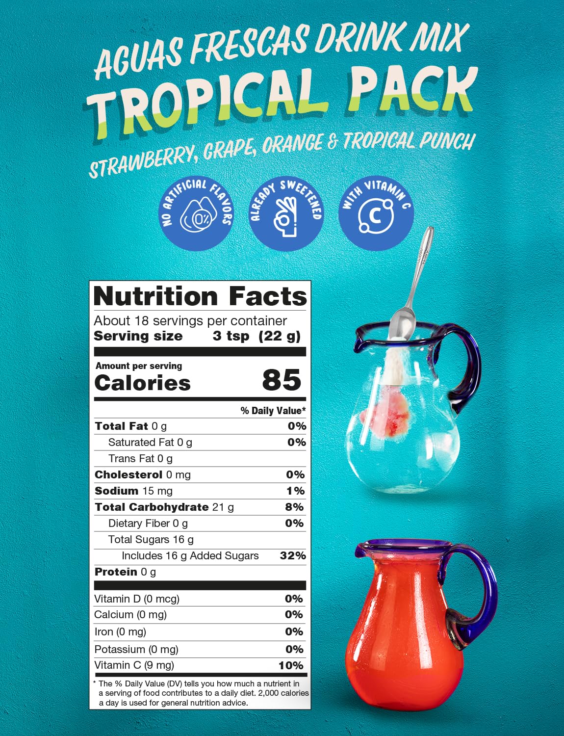 Klass Aguas Frescas grape flavor in a glass, kid-friendly hydration choice